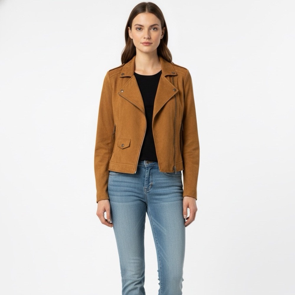 CJLA | Tan Faux Suede Western Style Jacket